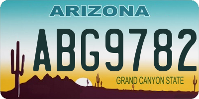 AZ license plate ABG9782