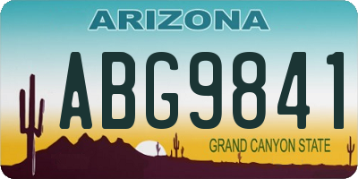AZ license plate ABG9841