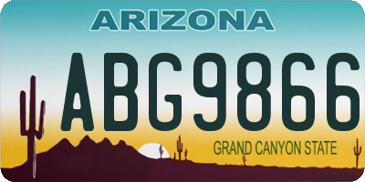 AZ license plate ABG9866