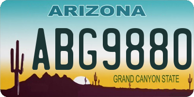 AZ license plate ABG9880
