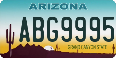 AZ license plate ABG9995