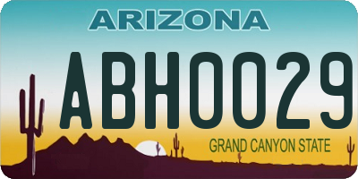 AZ license plate ABH0029