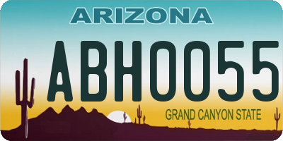 AZ license plate ABH0055
