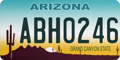 AZ license plate ABH0246