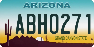 AZ license plate ABH0271