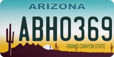 AZ license plate ABH0369