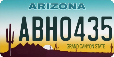 AZ license plate ABH0435