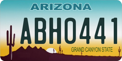 AZ license plate ABH0441