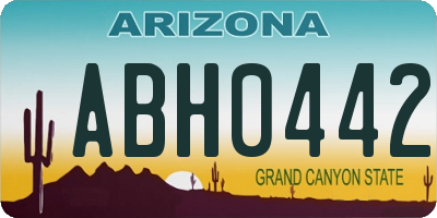 AZ license plate ABH0442