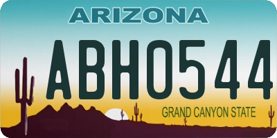 AZ license plate ABH0544