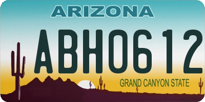 AZ license plate ABH0612