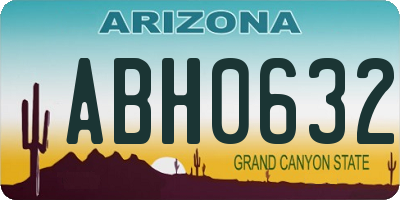 AZ license plate ABH0632