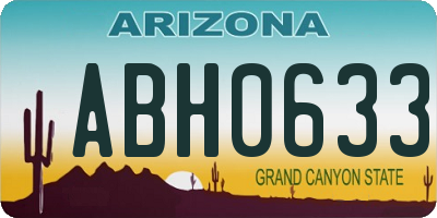 AZ license plate ABH0633