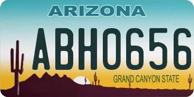 AZ license plate ABH0656
