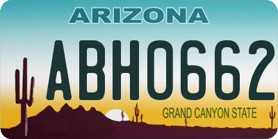 AZ license plate ABH0662