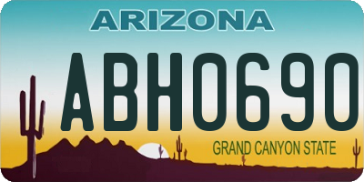 AZ license plate ABH0690