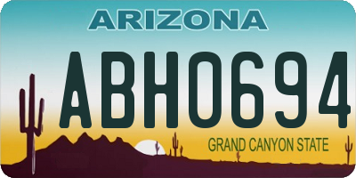 AZ license plate ABH0694