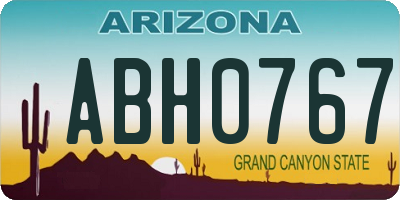AZ license plate ABH0767