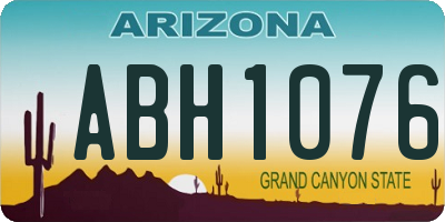 AZ license plate ABH1076