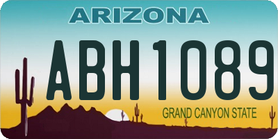 AZ license plate ABH1089