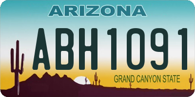 AZ license plate ABH1091
