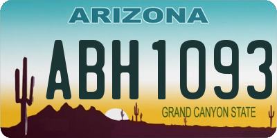 AZ license plate ABH1093