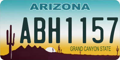 AZ license plate ABH1157