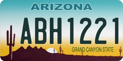 AZ license plate ABH1221
