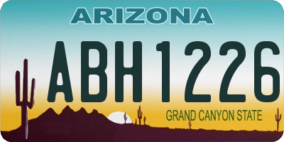 AZ license plate ABH1226