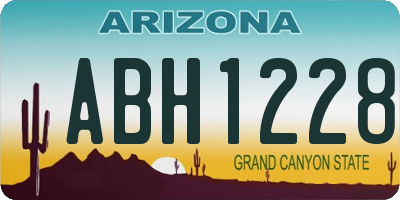 AZ license plate ABH1228