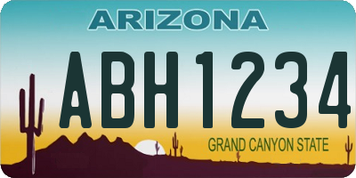 AZ license plate ABH1234