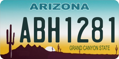 AZ license plate ABH1281