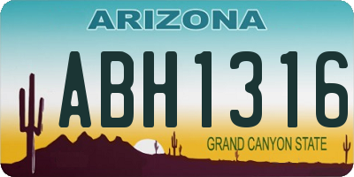 AZ license plate ABH1316