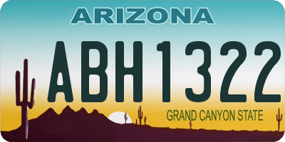 AZ license plate ABH1322