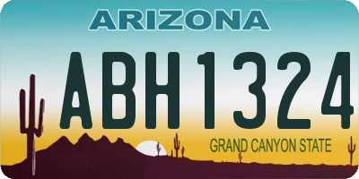 AZ license plate ABH1324