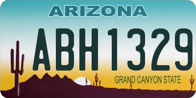 AZ license plate ABH1329