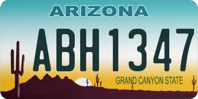 AZ license plate ABH1347