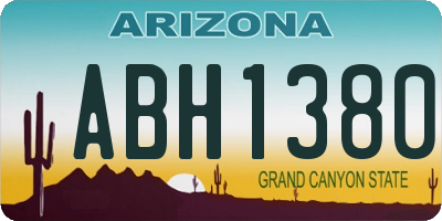 AZ license plate ABH1380