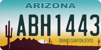 AZ license plate ABH1443