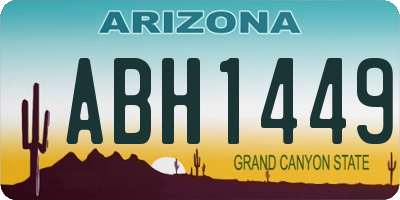 AZ license plate ABH1449