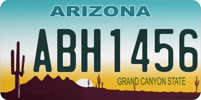 AZ license plate ABH1456
