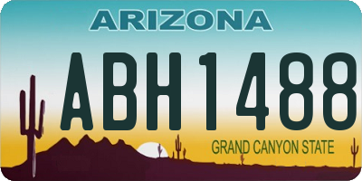 AZ license plate ABH1488