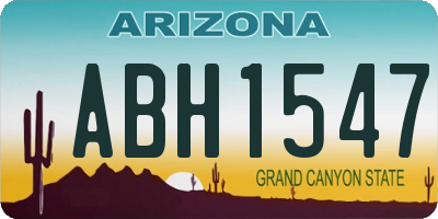 AZ license plate ABH1547