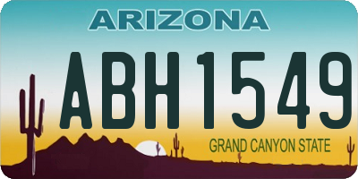 AZ license plate ABH1549
