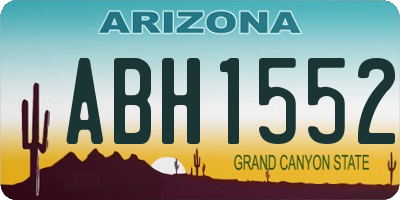 AZ license plate ABH1552