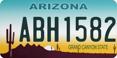 AZ license plate ABH1582