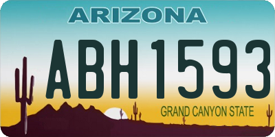 AZ license plate ABH1593