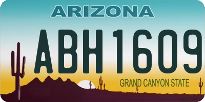 AZ license plate ABH1609