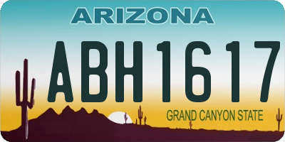 AZ license plate ABH1617