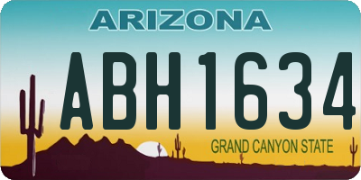 AZ license plate ABH1634